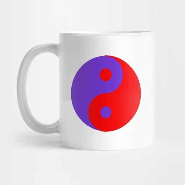Yin Yang in blue and red by NovaOven